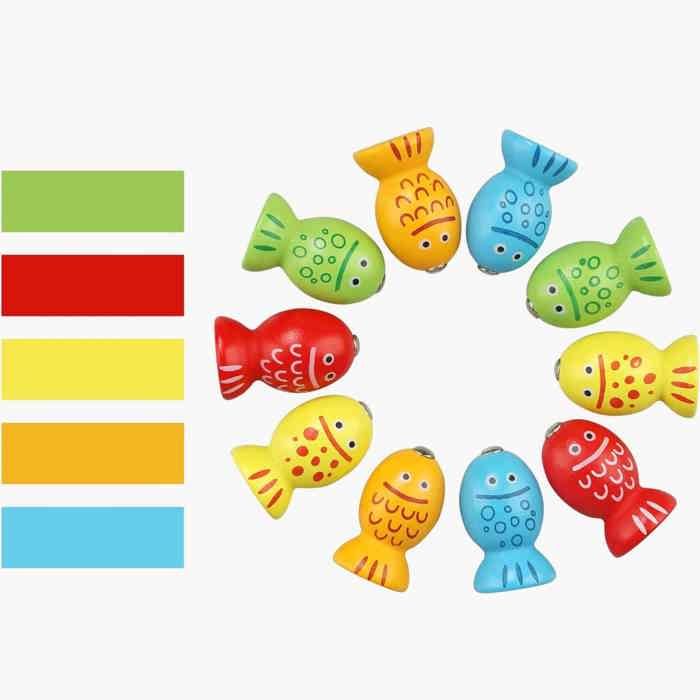 Jeu éducatif - Chat - Jeu de Pêche Magnétique en Bois - 1 joueur ou plus - Multicolore - 3 ans et plus