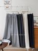 Petite Fleece-Lined Slimming Straight-Leg Pants for Women - Autumn/Winter Elastic Waist Casual Versatile Style