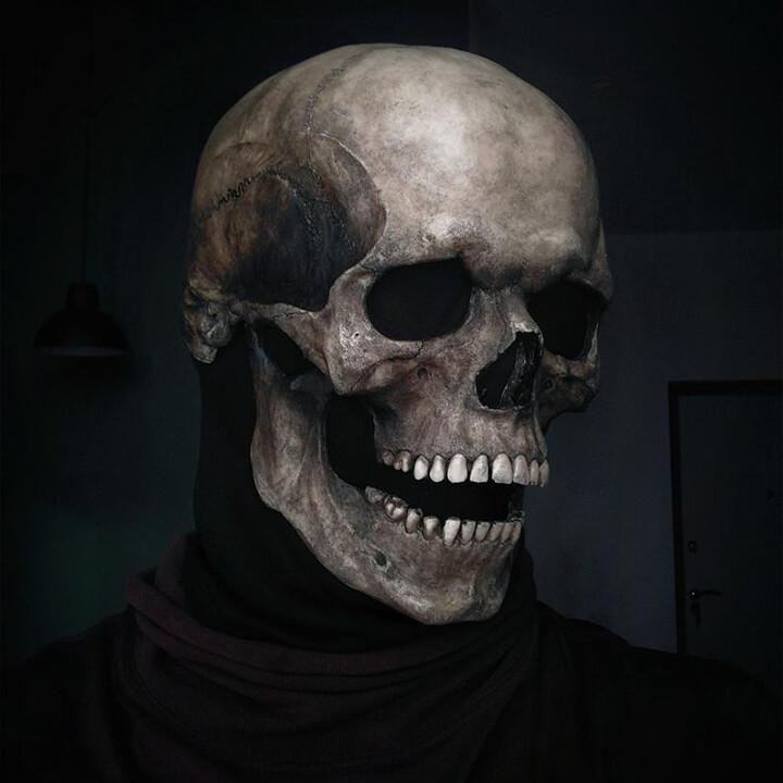 Horror Masquerade Supplies Full Face Adult Mask Halloween Latex Head Scary Mask
