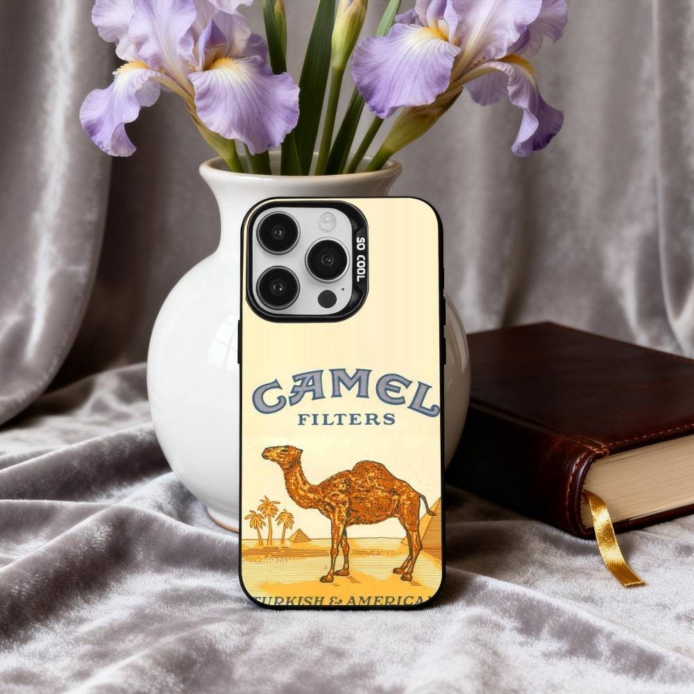 Чехол для телефона C-Cigarette-B-Brand C-Camel для iPhone17,16,15,14,13,12,11 Plus,Pro Max Черный Конфетный серебристый чехол для телефона