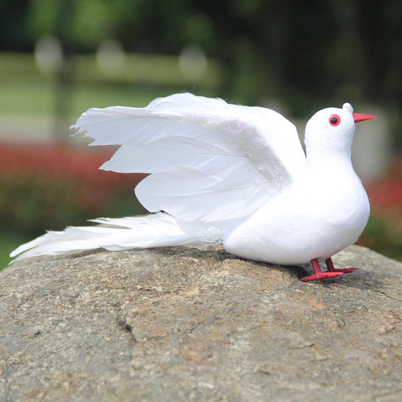 Белые голубиные перья для свадебных и домашних декоративных реквизитов