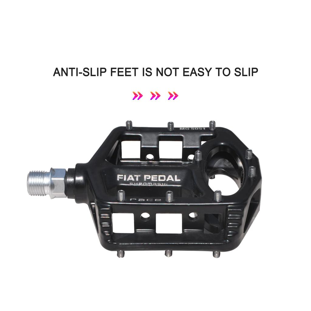 UPANBIKE Ось велосипеда Высокая Большая Плоская Магниевый сплав для горных велосипедов и дорожных велосипедов Педали, 9/16" Подшипник, Прочность, Нескользящие, Платформа,