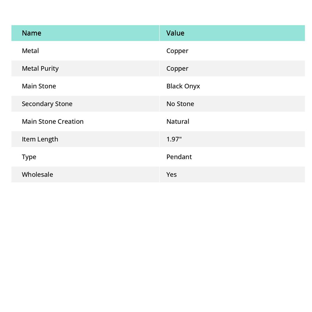 Подвеска из серебра 925 пробы с черным ониксом, ручная работа, 1,97 дюйма O4f46