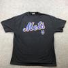 Винтажная футболка New York Mets Мужская XL Черная MLB Бейсбол Графика с надписью Lee