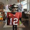 Tom Brady Printed Flannel Blanket, soft throw for bedroom sofa, washable, fan merchandise, great gift.