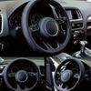Противоскользящий чехол из искусственной кожи с защитой рулевого колеса автомобиля, аксессуар для чехла