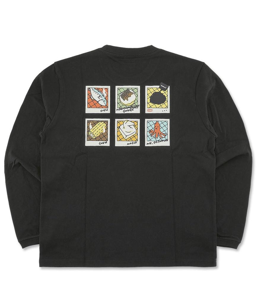 Футболка Retro Instant Camera Pocket Brushed T Black [Chums] L/S Мужская