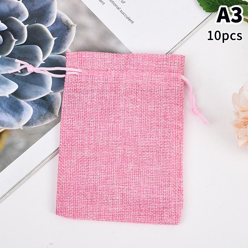 10 шт. 10X14 см джутовый подарочный мешочек ручной работы натуральный мешочек хлопок лен подарочная упаковочная сумка мешочек для хранения ювелирных изделий