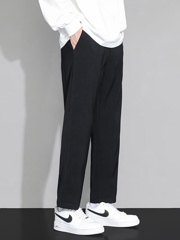 Dingfengbaoluo Men's Spring/Summer Loose Straight Leg Trousers