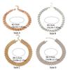Mesh Design Exaggerated Cuban Chunky Chain Hollow Clavicle Chain Jewelry Hip Hop Necklace  Summer