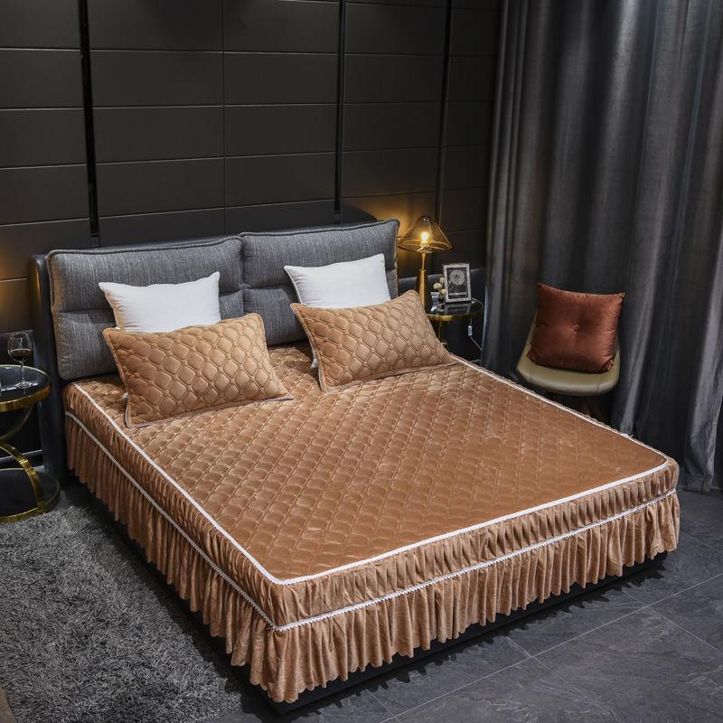 3 шт./компл. хрустальная бархатная юбка-кровать, толстое нескользящее покрывало, фланелевое защитное покрытие Simmons