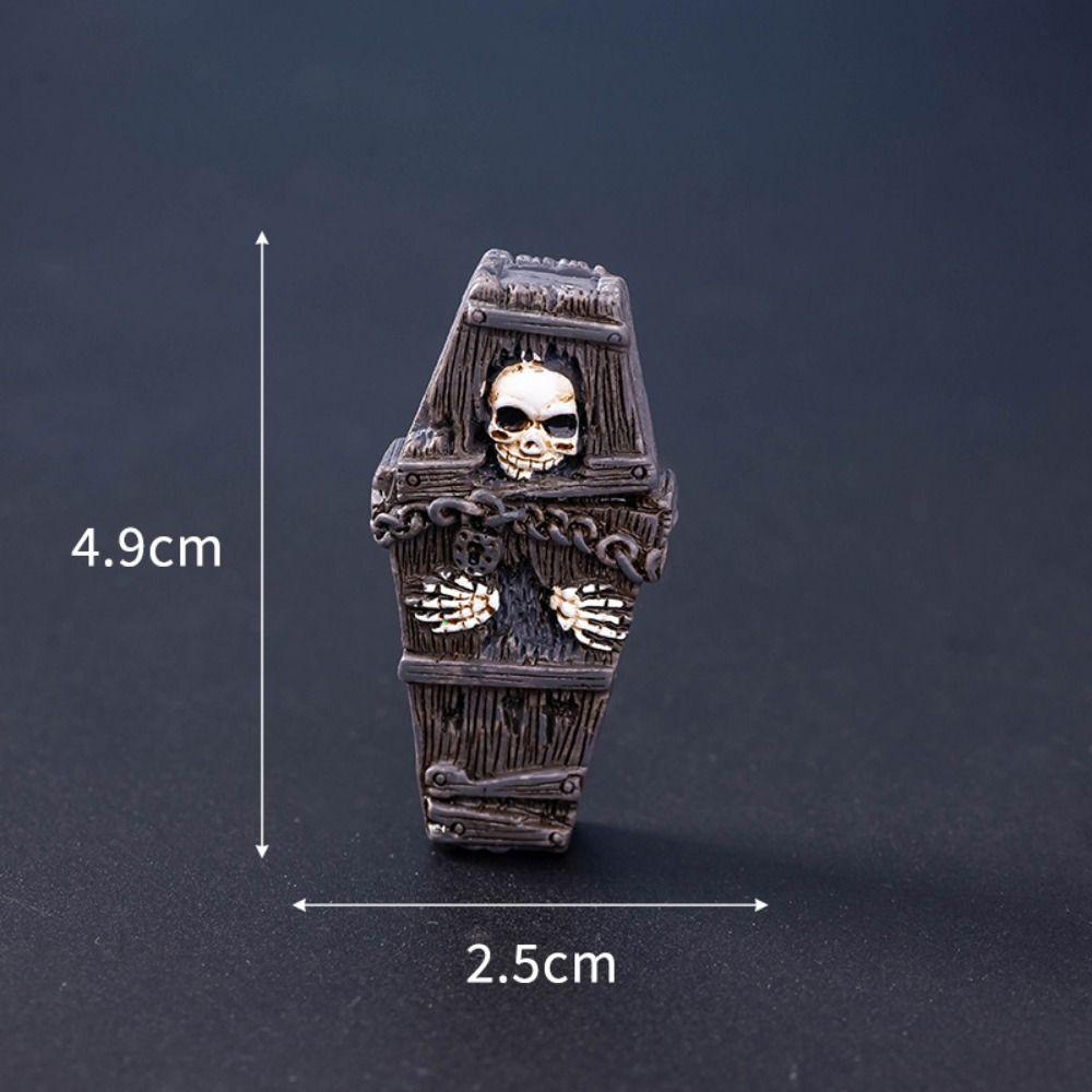 Creative Cartoon Halloween Small Ornaments DIY Resin Craft Tombston Ornaments Mini Resin Festival Ornaments Home