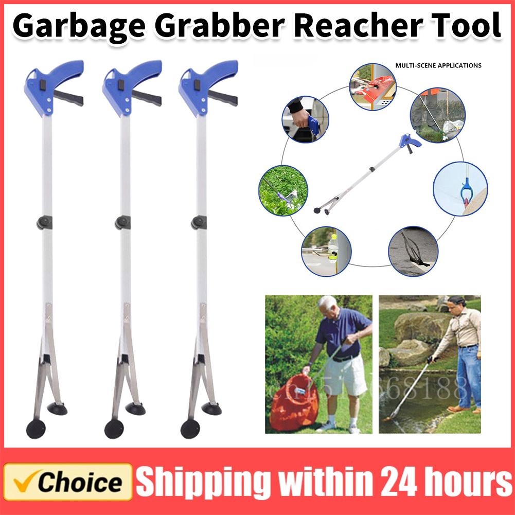 1/2/3Pcs Garbage Grabber Reacher Tool Folding Garbage Clip Picker Extended Picker Pliers Sanitary Pickup Cleaning Supplies
