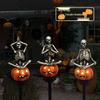 Светодиодный солнечный садовый светильник в виде тыквы и скелета на Хэллоуин