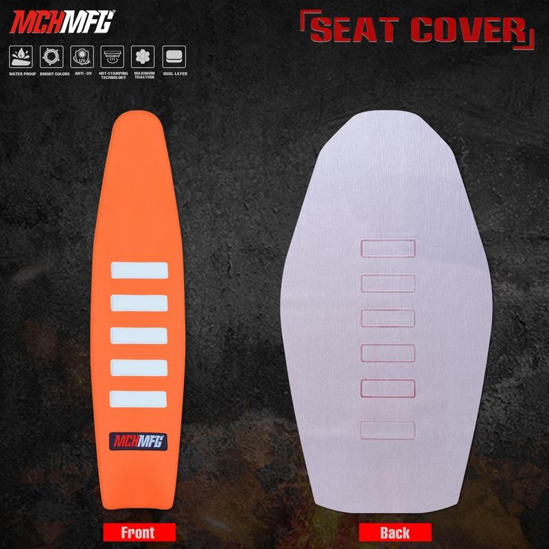 MCHMFG Rib Ribbed Gripper Seat Cover in Waterproof Set Protection Antislip Upset Apply to For SXF EXC KXF CRF YZF WR TC TE 004