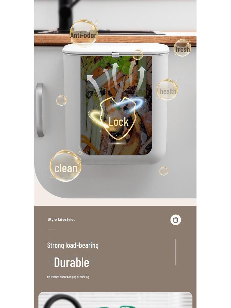 25 новых настенных мусорных баков: Крышка с двумя отверстиями, без проколов, ручка из силикона, материал ПП