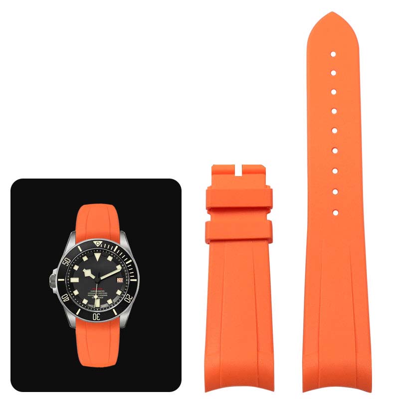Классический высококачественный резиновый ремешок для часов Tudor Black Bay GMT с застежкой-молнией, черный, синий, красный, 22 мм