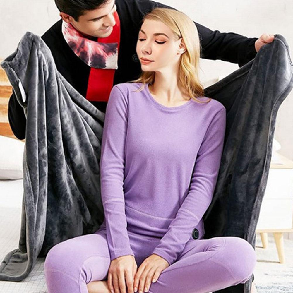 USB Electric Heated Blanket 3 Heating Levels Fleece Heated Blanket Portable Body Warmer Fast-Warm Electric Blanket 1-2PCS