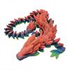 1 шт. 3D-печатная фигурка дракона с драгоценным камнем - Радужный пластик, Декор для стола, Идеально подходит для спальни и офиса, Идеальный подарок на Рождество