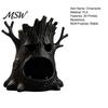 3D Printed Home Accents Spooky Tree Candle Holder, Creepy Stump Figurine Statue for Halloween Decoration, Desktop Storage Ornament Tabletop Decor Dark