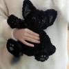 Cute Plaime Cat Plush Toy Throw Pillow Khaki German Curly KUKI Black Cat Doll Doll Big Eyes Influencer Child Birthday Gift