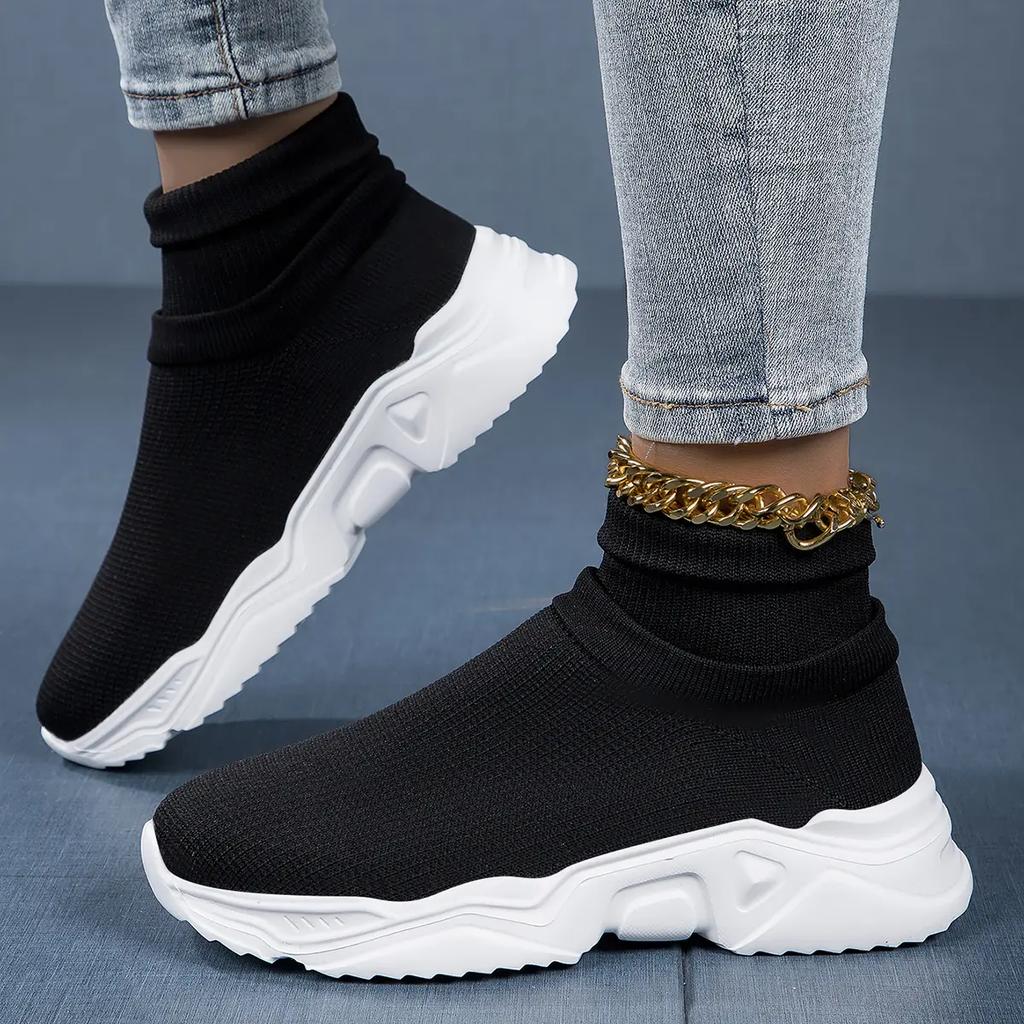 Женские дышащие кроссовки, кроссовки для фитнеса, спортивная повседневная обувь, легкая женская обувь с высоким берцем на одной ноге для отдыха