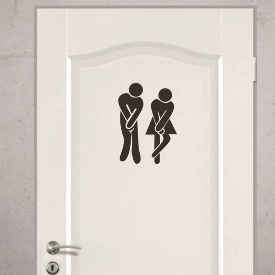WC Toilet Entrance Sign Door Wall Sticker Decal Waterproof Mural Home Decoration