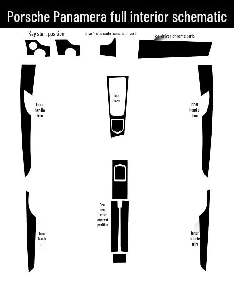 Наклейки на панель переключения передач из углеродного волокна для украшения интерьера Panamera 10-16