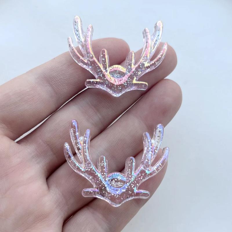 8pcs Antler Trim Flat Back Ultra Bright Full Star DIY Hair Jewelry Scrapbook Decor
