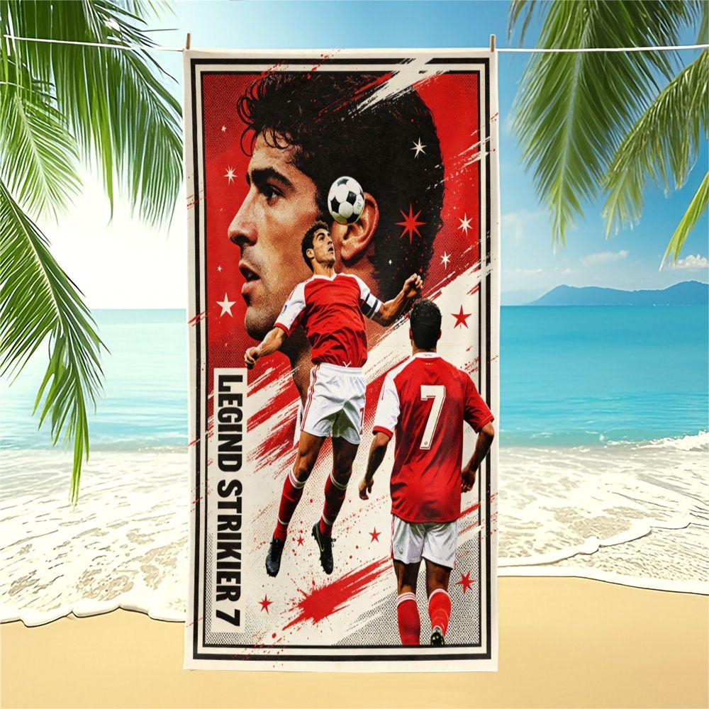 Legendary Football Strike Beach Towel Bath Towel Quick Dry Large Swimming Pool Camping Travel Blanket for Outdoor Sports