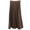 MAISON SPECIAL Staggered Pattern Long Length Pleated Skirt 36 Brown Women Used