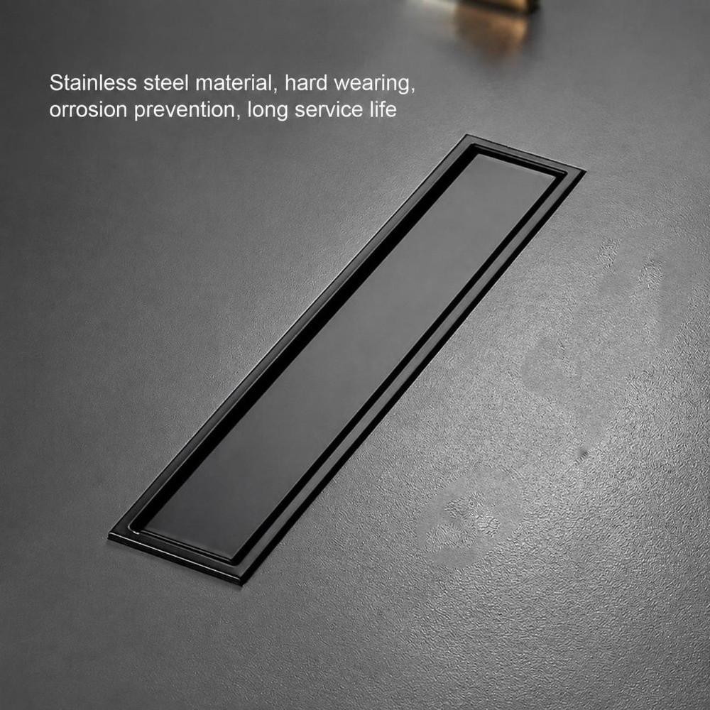 304 Stainless Steel Shower Drain Rectangle Floor Drain Large Capacity Linear Floor Drain Bathroom