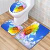 Подсолнух Туалетный Трехкомпонентный Напольный Коврик Ванная Комната Трехкомпонентный Ковер Придверный Коврик