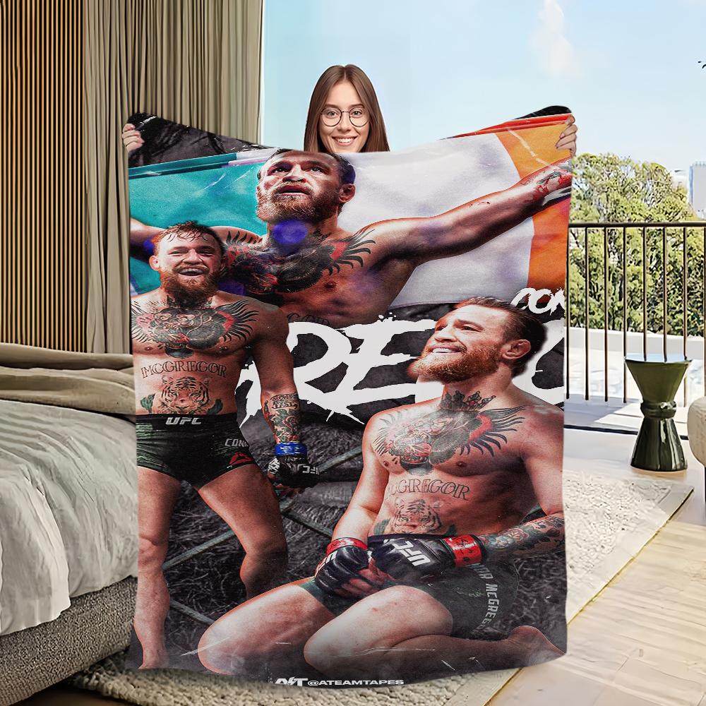 Комфортное теплое мягкое плюшевое одеяло Champion, подходящее для дивана, гостиной, Боксер Макгрегор, офис, спальня, C-Conor U-UFC, для путешествий, подарок