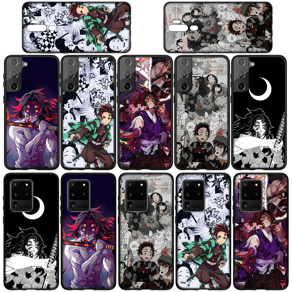 Чехол для телефона Samsung Galaxy S25 S24 S23 iPhone 16 15 Xiaomi Redmi Note 14 13 12 16E X Pro Max OPPO Moto Huawei Kokushibo Demon Slayer Tanjirou Cover
