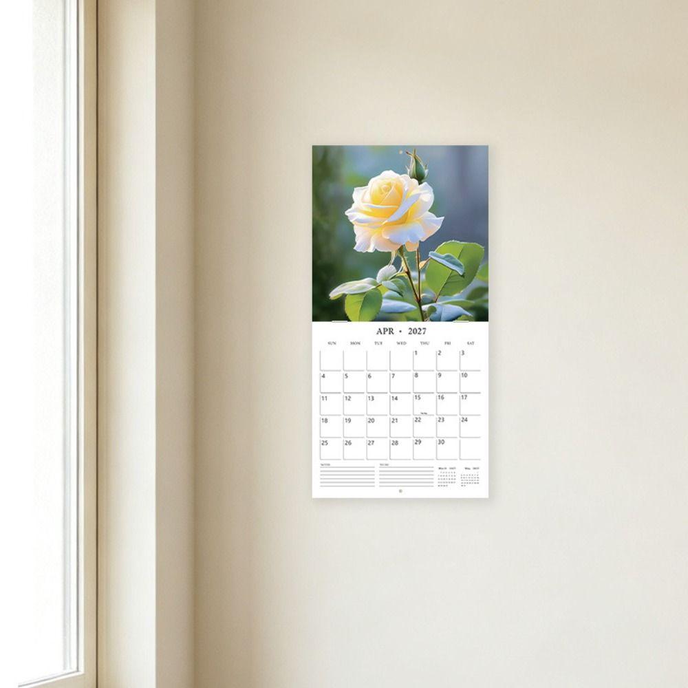 Floral Print 2027 Monthly Planner Calendar Saddle Stitched Daily Calendar  Home Scheduling
