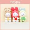 Cute Plush Bunny Keychain Adorable Vegetable Doll Short Plush Keyring For Bags