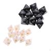 20 Pieces of 8 Sided D8 Polyhedral for and Party Table Games - Black White