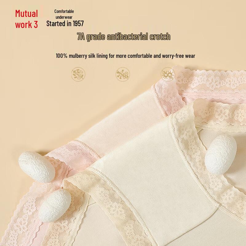 Red Bean Women's 7A Antibacterial Modal Lace Briefs 3-Pack