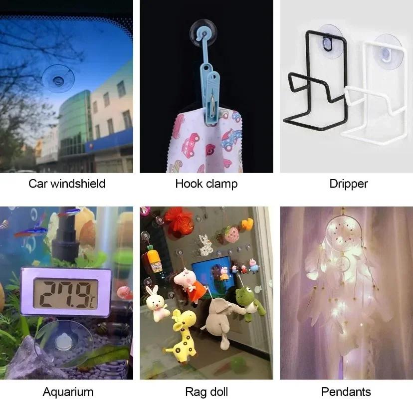 ПВХ прозрачные присоски клейкие держатели присосок настенные подвесные крючки кухонные присоски для ванной комнаты украшения оконного стекла