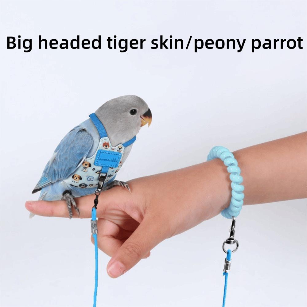 Adjustable Parrot Flying Harness Anti-Bite Parrot Flight Harness Bird Flight Suit Small Parrots