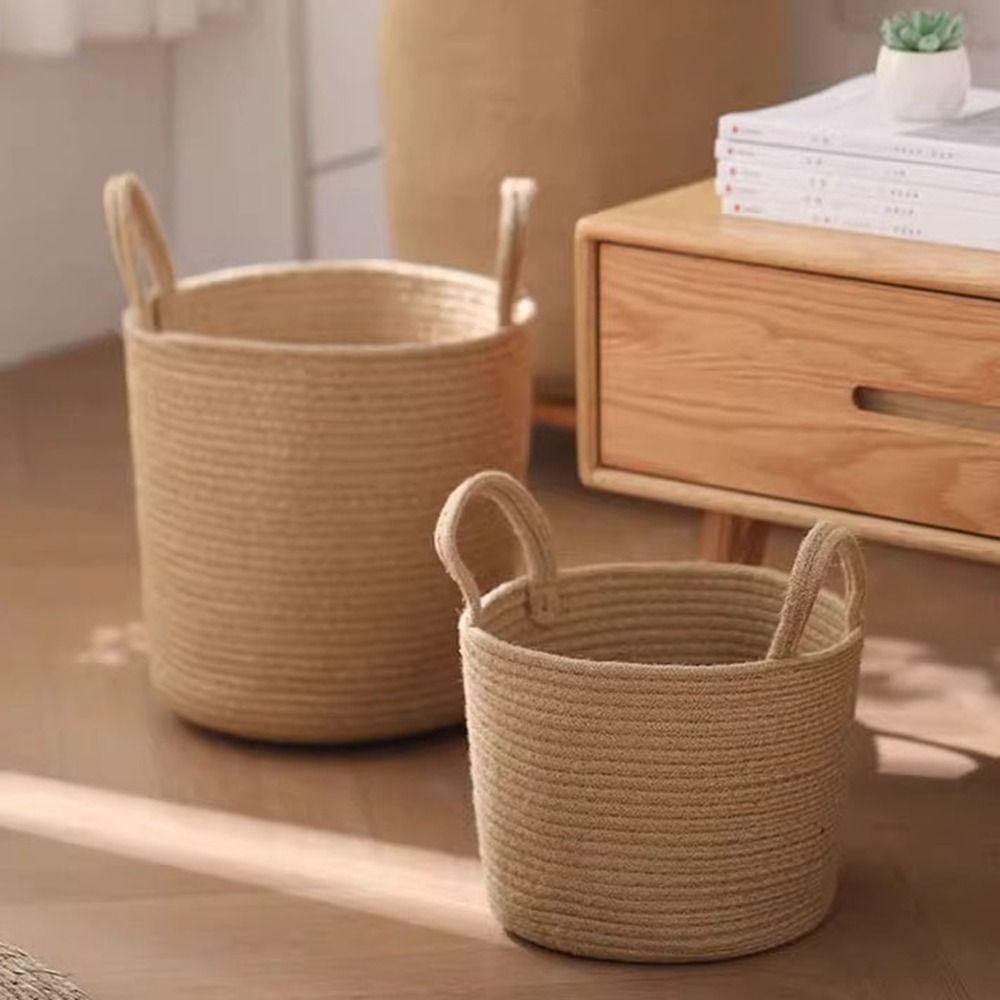 Корзина для грязного белья из хлопка и льна, складная, ручная работа, плетеная из соломы и ротанга, декоративная, большой емкости