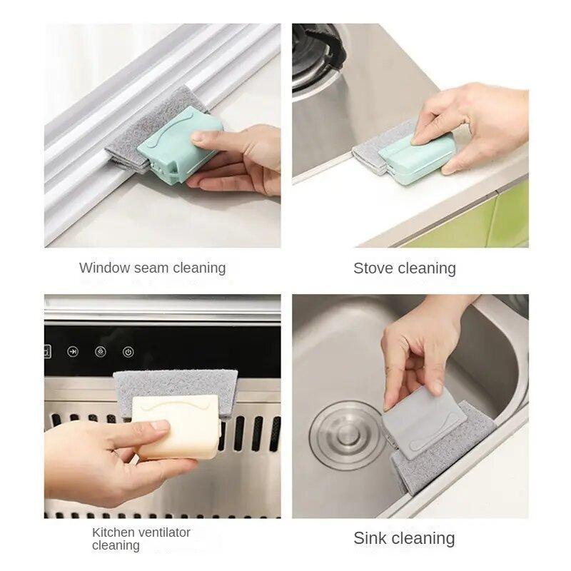Fashion Hand-held Groove Brush Detachable Cleaning Cloth Household Window Slot Track Cleaning Clean Tool Sill Gap Brush Multifunctional
