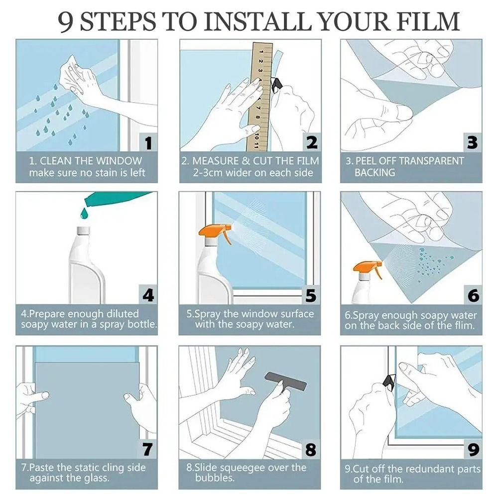 1 рулон 30/40/50/60 см оконной пленки матовые наклейки для конфиденциальности душевые окна радужная декорация