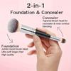 Dual-Purpose Foundation Brush. High-grade Synthetic for Flawless Liquid & Powder Application.
