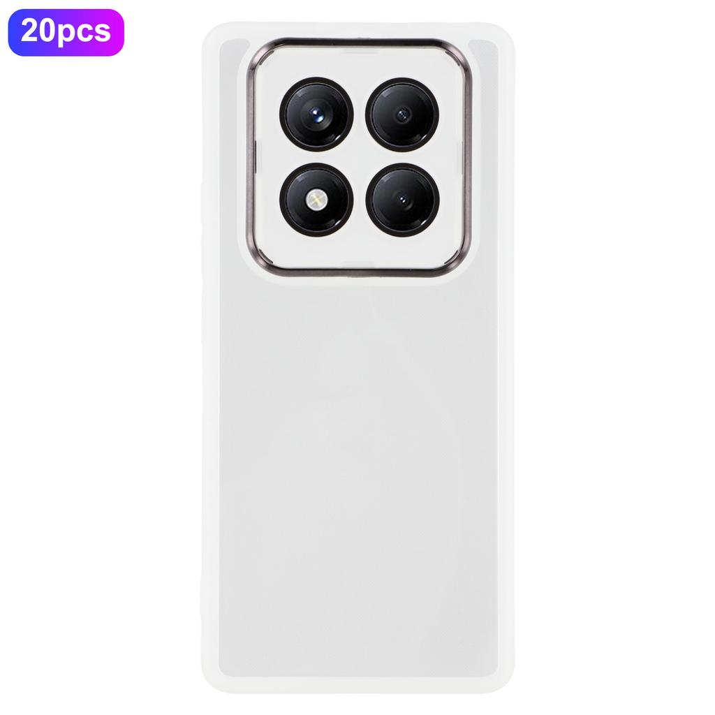 Bulk Purchasing 20Pcs For Xiaomi Redmi Note 14 Pro 5G Case Electroplated Camera Frame TPU Phone Cover Precise Cutouts