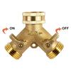 3/4 дюйма 2-ходовой латунный садовый шланговый разветвитель Y-типа распределитель полива для наружного крана