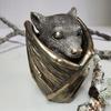 Bronze Bat Secret Trinket Stash Box Miniature Gothic Style Jewelry Box Gothic Bat Box for Home