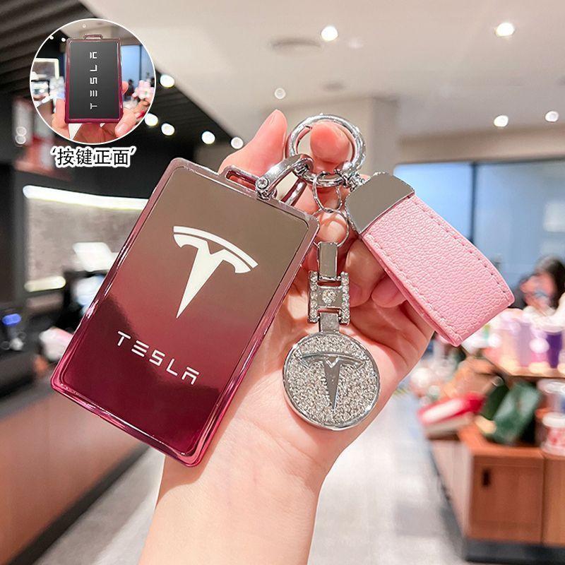 CREKH1 TPU Car Smart Remote Key Case Cover Protector Holder Shell Bag For Tesla Model 3 Model S Model X Model Y Keychain Accessories