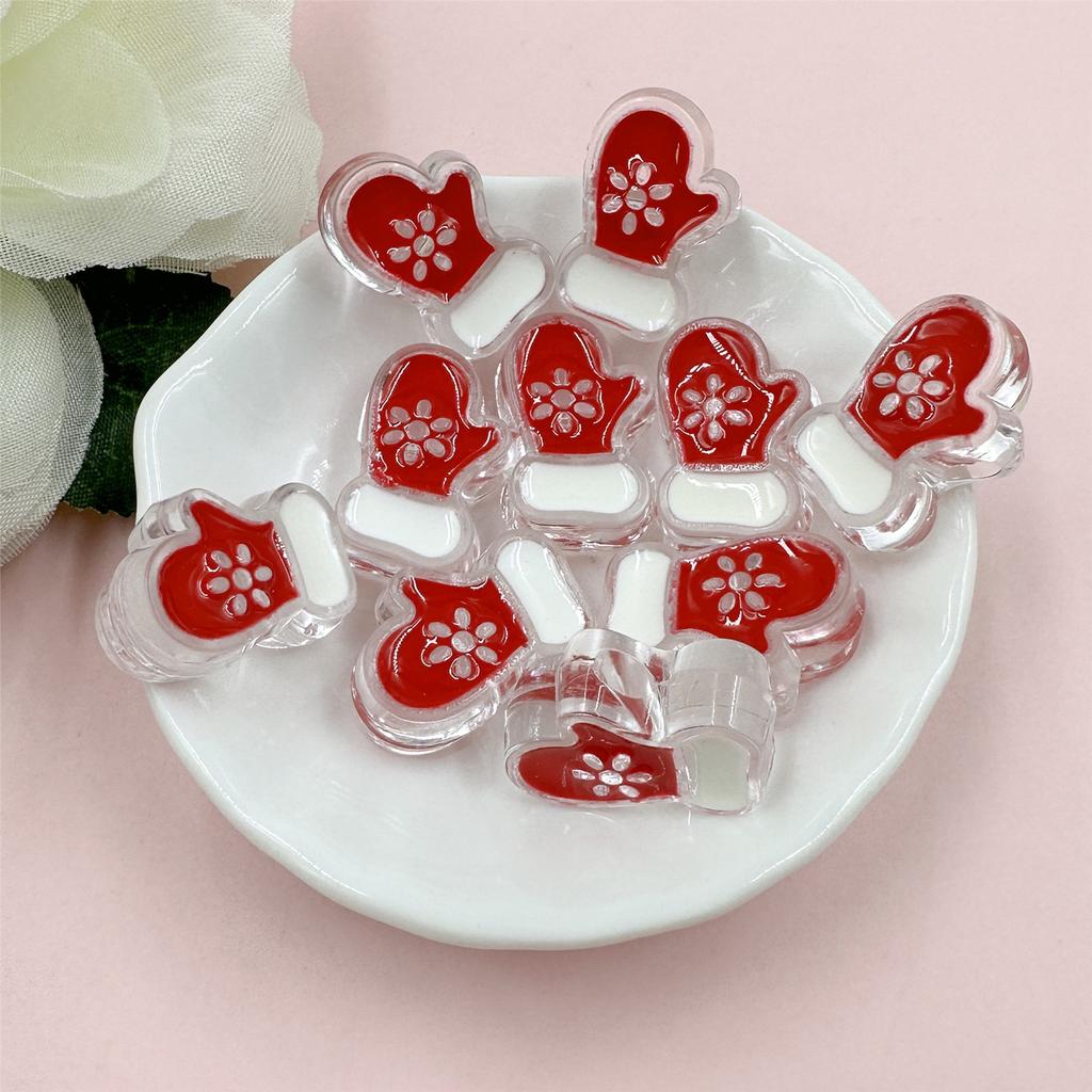 Цепи для мобильных телефонов ручной работы DIY браслеты Свободные материалы для головок Перчатки снеговика Капельное масло Акриловые елочные клетки Ожерелье Аксессуары 10 шт.